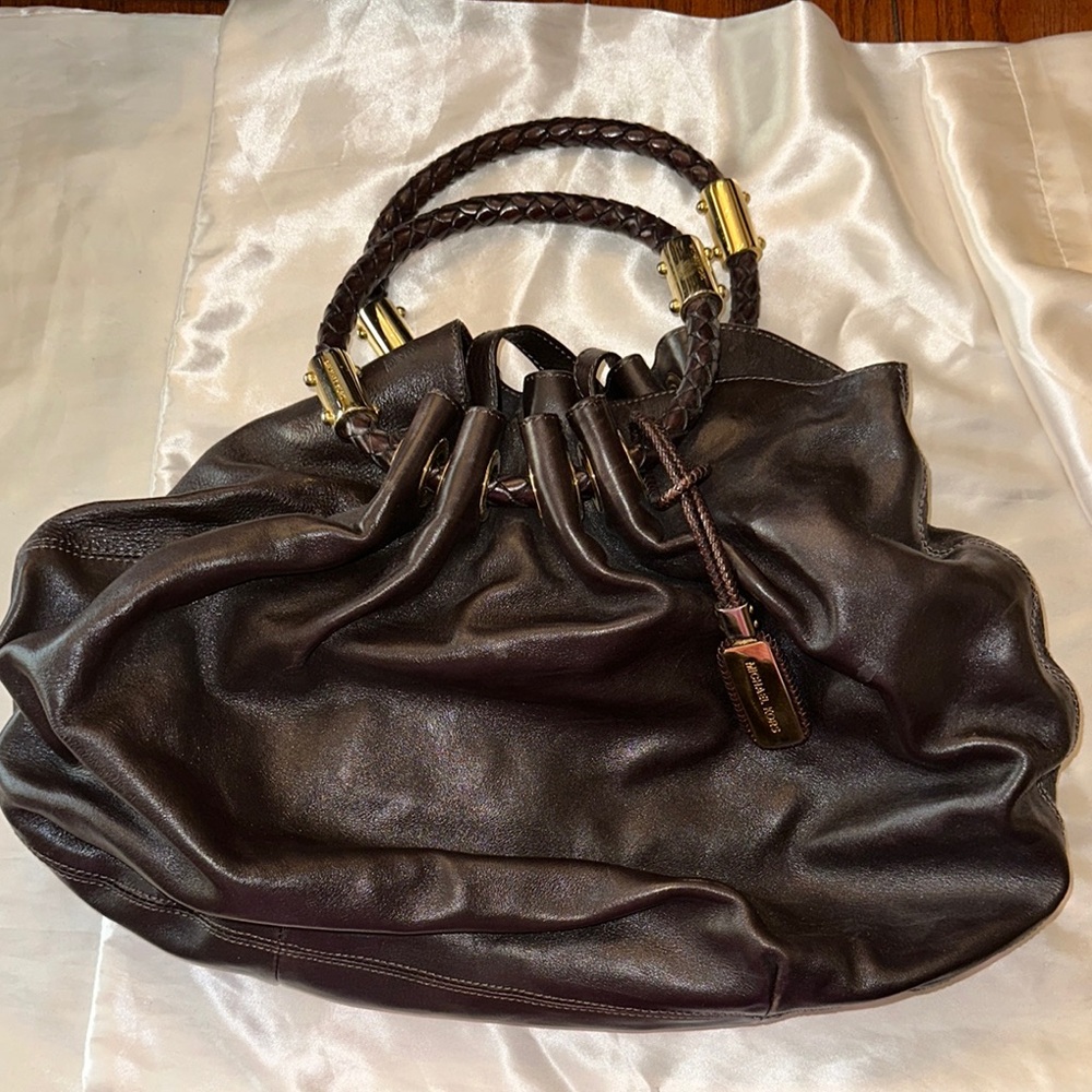 Michael Kors Dark Brown Leather Shoulder Bag